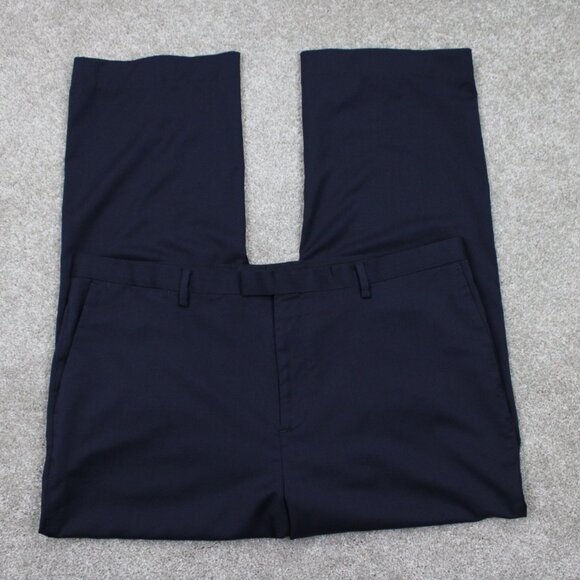 Banana Republic Other - Banana Republic Dress Pants Mens 40x30 Blue Marzotto Super 120s Wool Slim Fit